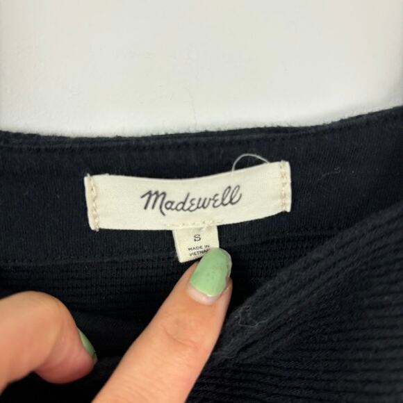 Madewell Ribbed Tank Top - Black with Tie Straps - Size S - Picture 4 of 6